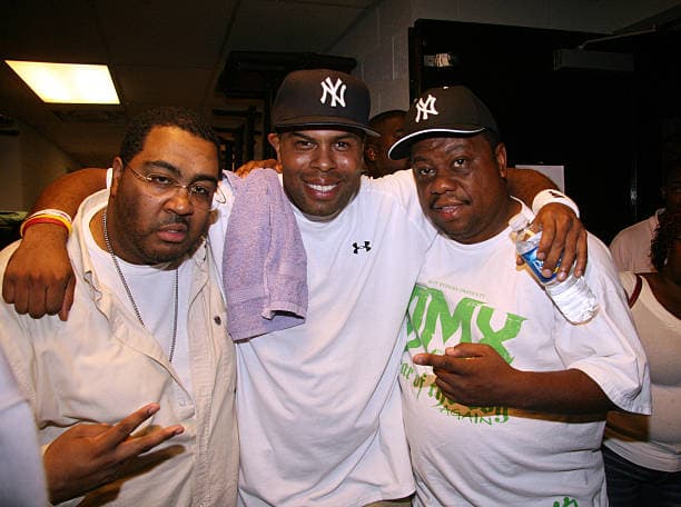 C.L. Smooth backstage with collaborators.
